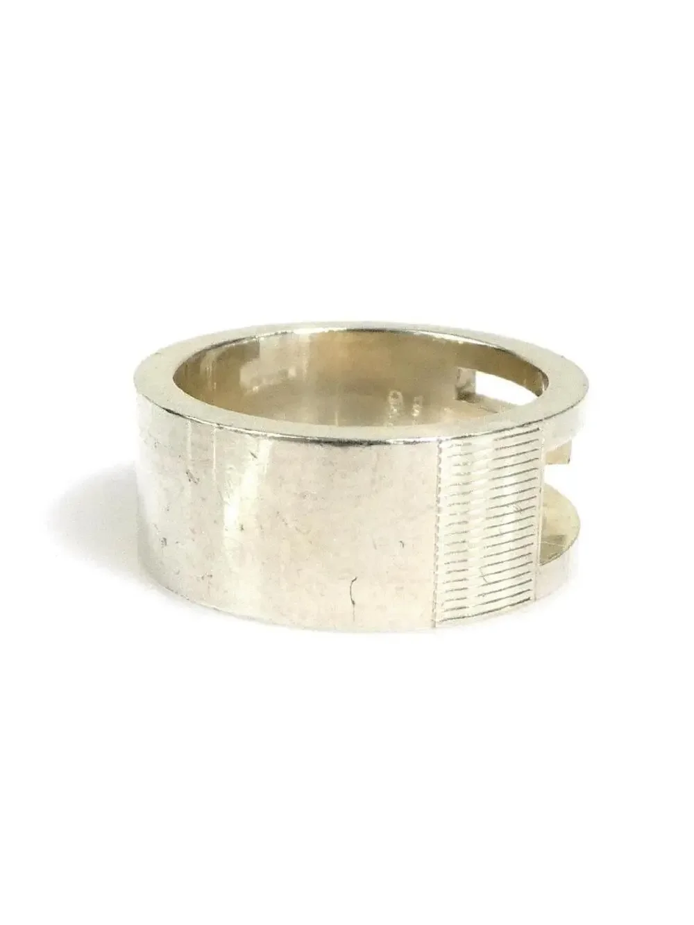 Auth Gucci G Logo Ring Silver - #302836G94B